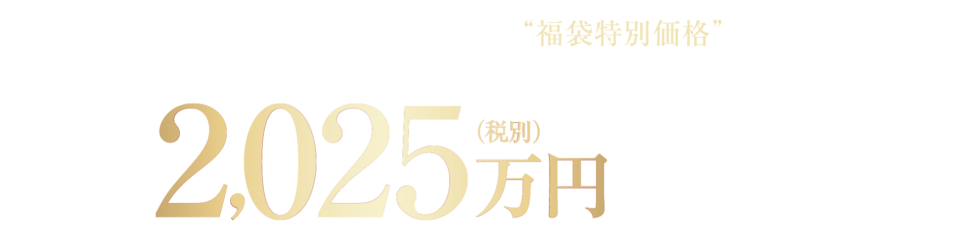 2025新春 平屋住宅福袋